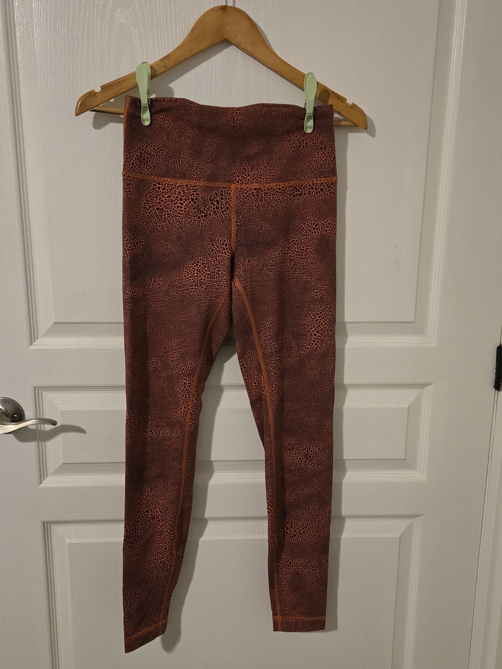 Womens Lululemon Orange SPECKLED Patterned Leggings